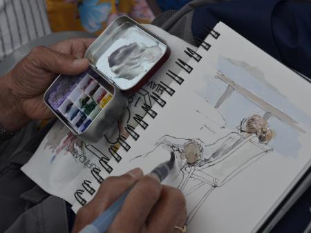 Instructor sketching -Greece 2019