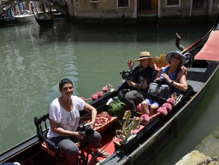 Preparing for a gondola ride - Italy 2019