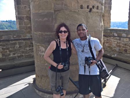 Students at the top of the Florence Tower - Italy 2019