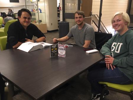 ACC students in Littleton Campus student lounge