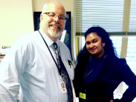 CSU rep Tom Sullivan and ACC student Jeeva Senthilnathan