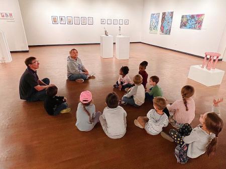 ACC Child Development Center class visit during the Fine Art Student Invitational Exhibition at the Colorado Gallery of the Arts.