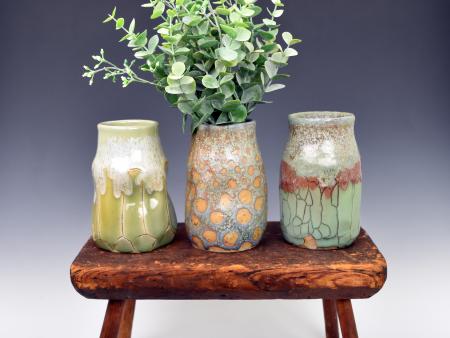 Delaney Jane Larson Salt Fired Melting Vases