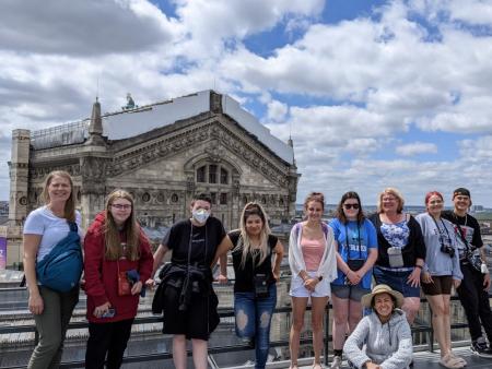 Criminal Justice group photo from study abroad trip to London, Paris, and Amsterdam