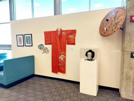 AAPI month display at ACC Library on the Littleton Campus.