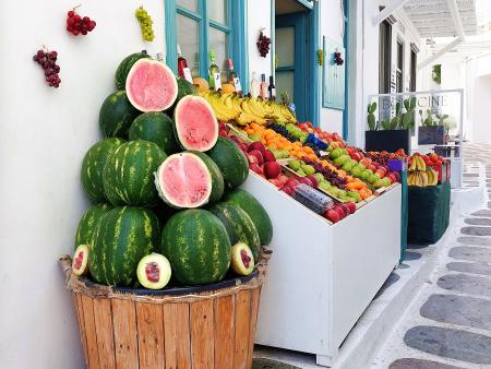 Trish Sangelo Mykonos Fruit Stand