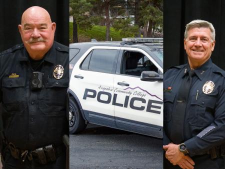 ACC Campus Police officers – Sergeant Kieth Moreland (left) and Chief Joseph Morris (right)