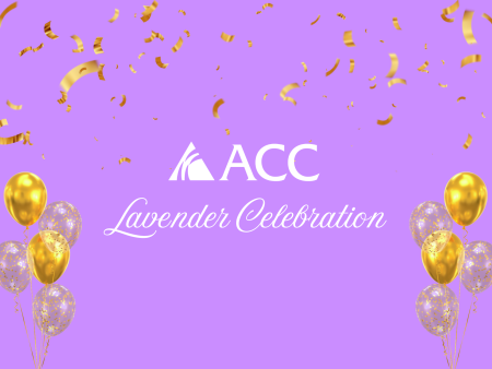 ACC logo on a lavender background - Lavender Celebration