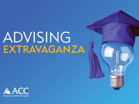 Advising Extravaganza - graduation cap on a light bulb
