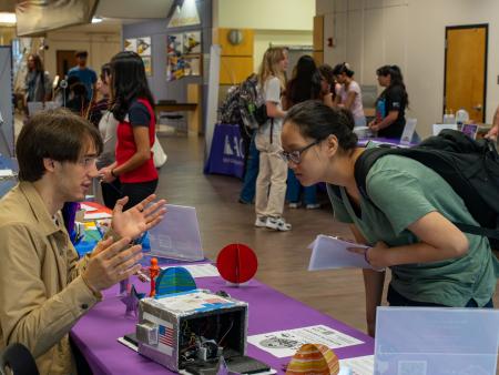 ACC students at the Student Involvement and Organization Fair at the Littleton Campus.