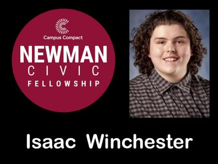 Isaac Winchester, ACC student, Newman Civic Fellow logo