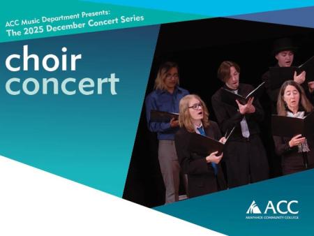 ACC students singing at the Littleton Campus - Choir Concert - ACC logo