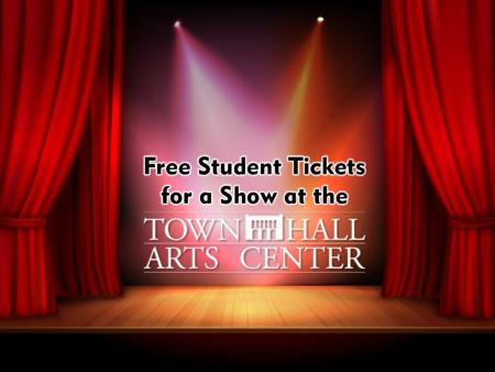 Town Hall Arts Center - red curtains and stage