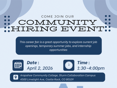 Community Hiring Event flyer