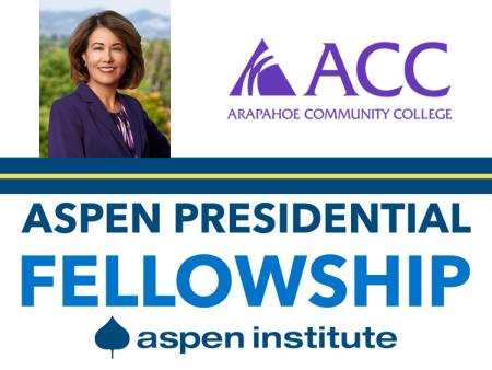 ACC President Stephanie J. Fujii, ACC loog, Aspen Presidential Fellowship logo