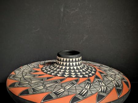 Marris, James - Feather Engraved Acoma Pot
