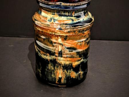 McKinnell, Jim - Tenmoku Textured Spiral Vase