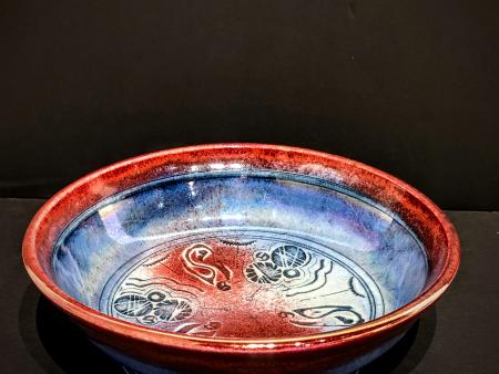 McKinnell, Jim - Blue and Red Opalescent Plate