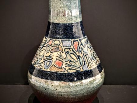 McKinnell, Jim - One of a kind, Frog Painted Vase