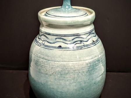McKinnell, Jim - 1070's Blue Lidded Jar