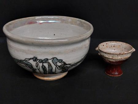 McKinnell, Jim - Platinum Stoneware Luster Miniature Footed Bowl