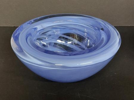 Boda, Kosta - Large Blue Glass Candle Holder
