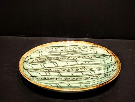 McKinnell, Nan - Green Porcelain and Lackluster Plate