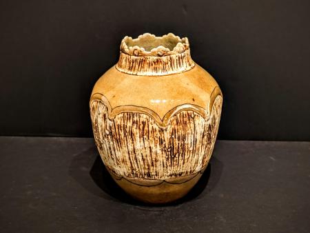 McKinnell, Nan - Tan Sgraffito Vase