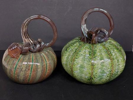 Lockwood, Paul - Dark Green Glass Pumpkin Large Glass Green Pumpkin
