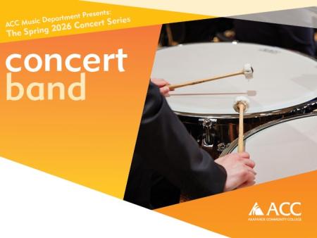 Concert band flyer - drums, ACC logo
