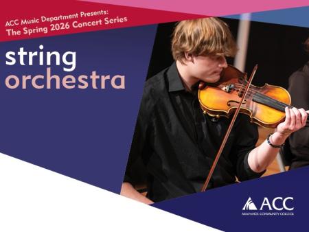 string orchestra - acc logo - student playing violin