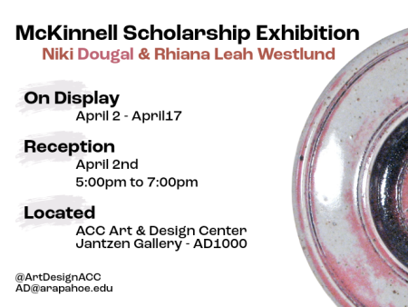 The First Annual McKinnell Ceramics Scholarship Exhibition flyer