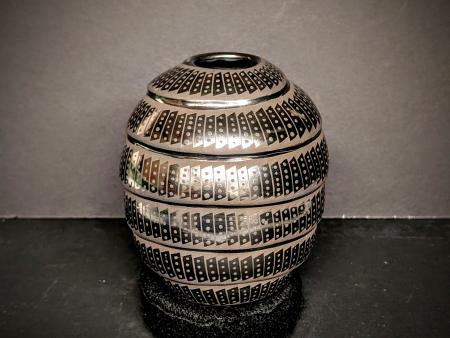 Ortiz, Eli - Black Swirl Vase