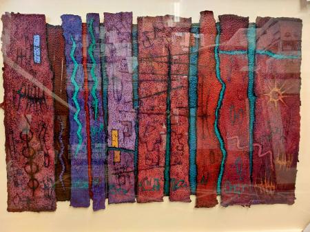 Ragheb, Helen - Acrylic on Handmade Paper "Scroll Two"