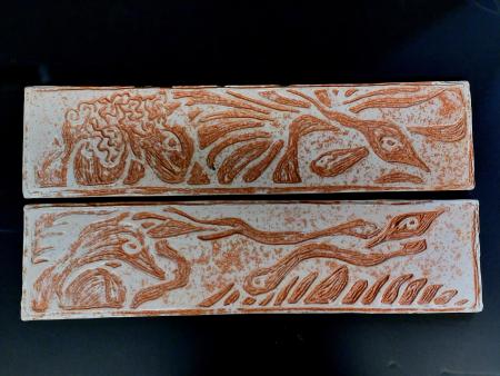 Holt, Kathy - Set of 2 Slab Ceramic Tiles