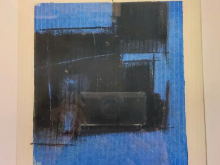 Mackey, Mary - Oil on Mylar "Black & Blue"