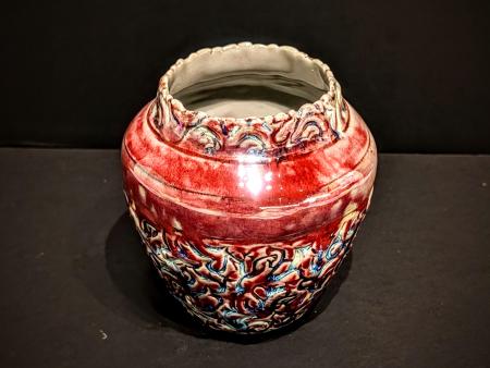 McKinnell, Nan - Red and Blue Porcelaine Vase