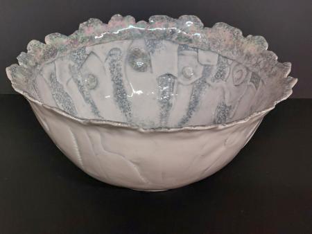 McKinnell, Nan - Porcelain Hand Built Bowl Mother of Pearl Luster