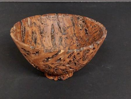 Raffann, Richard - Stringybark Wood Burl Bowl