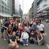 ACC study abroad students and faculty at Checkpoint Charlie in Berlin, Germany.