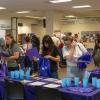 ACC students visiting resource tables at the Littleton Campus Welcome Back BBQ.