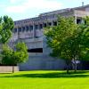 West side of ACC's main building on the Littleton Campus and west lawn.