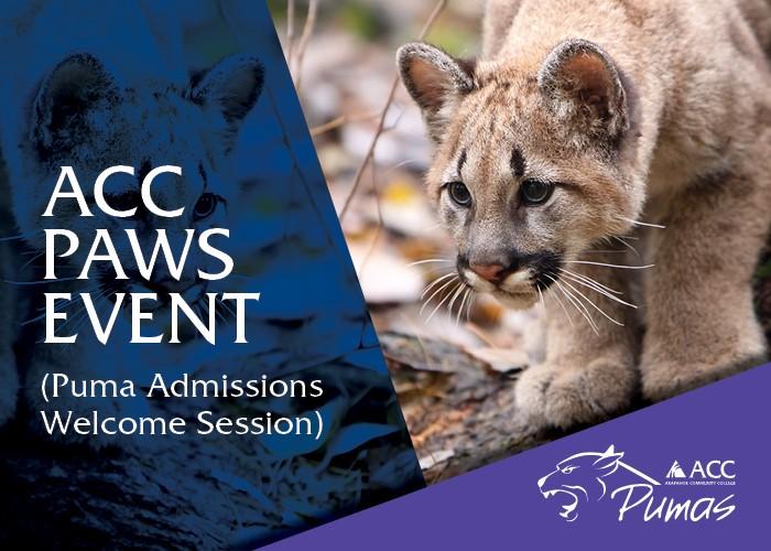 ACC Paws Event - Puma Admissions Welcome Session