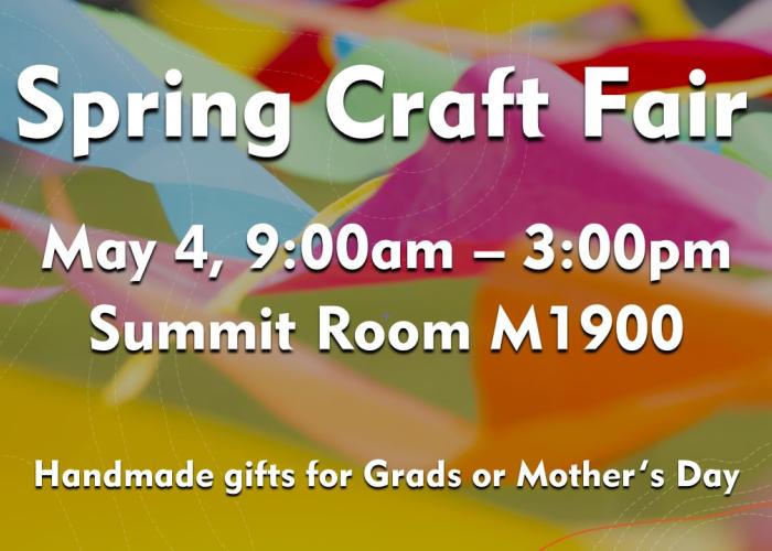 Spring Craft Fair May 4 9a-3p