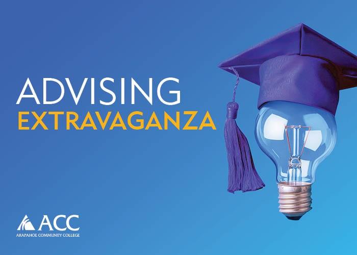 Advising Extravaganza - graduation cap on a light bulb