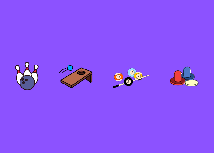 mini games on a purple background