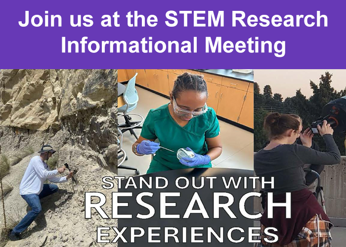 STEM Research Informational Session flyer