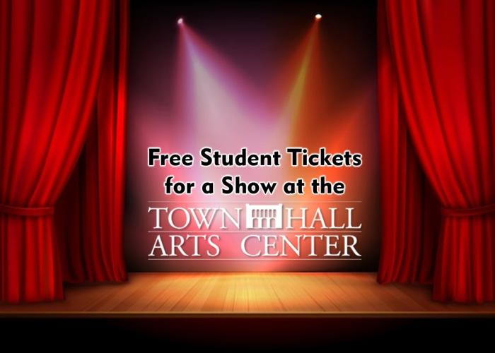 Town Hall Arts Center - red curtains and stage