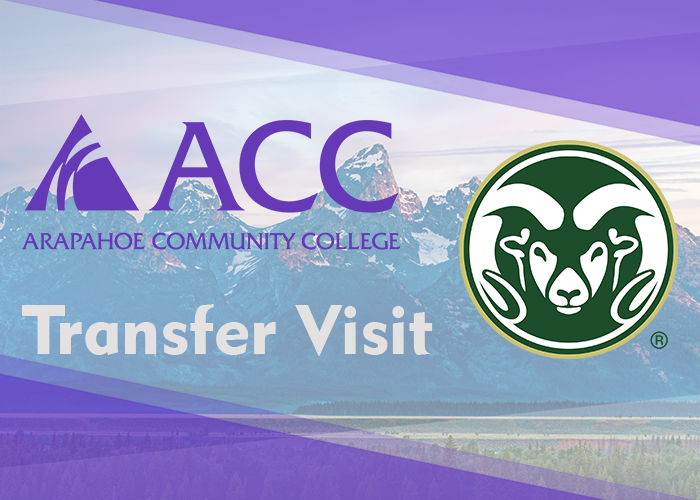Graphic containing the ACC logo and the Colorado State University logo indicating a transfer visit event.