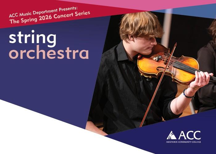 string orchestra - acc logo - student playing violin